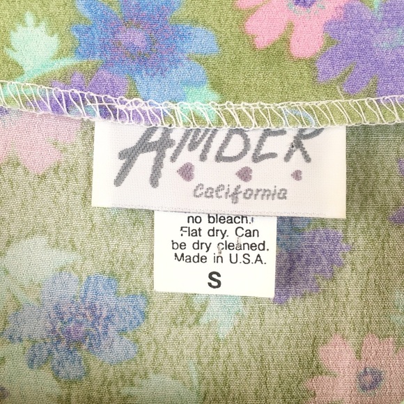 Vintage Amber California Short Sleeve Floral Dress - Picture 3 of 4